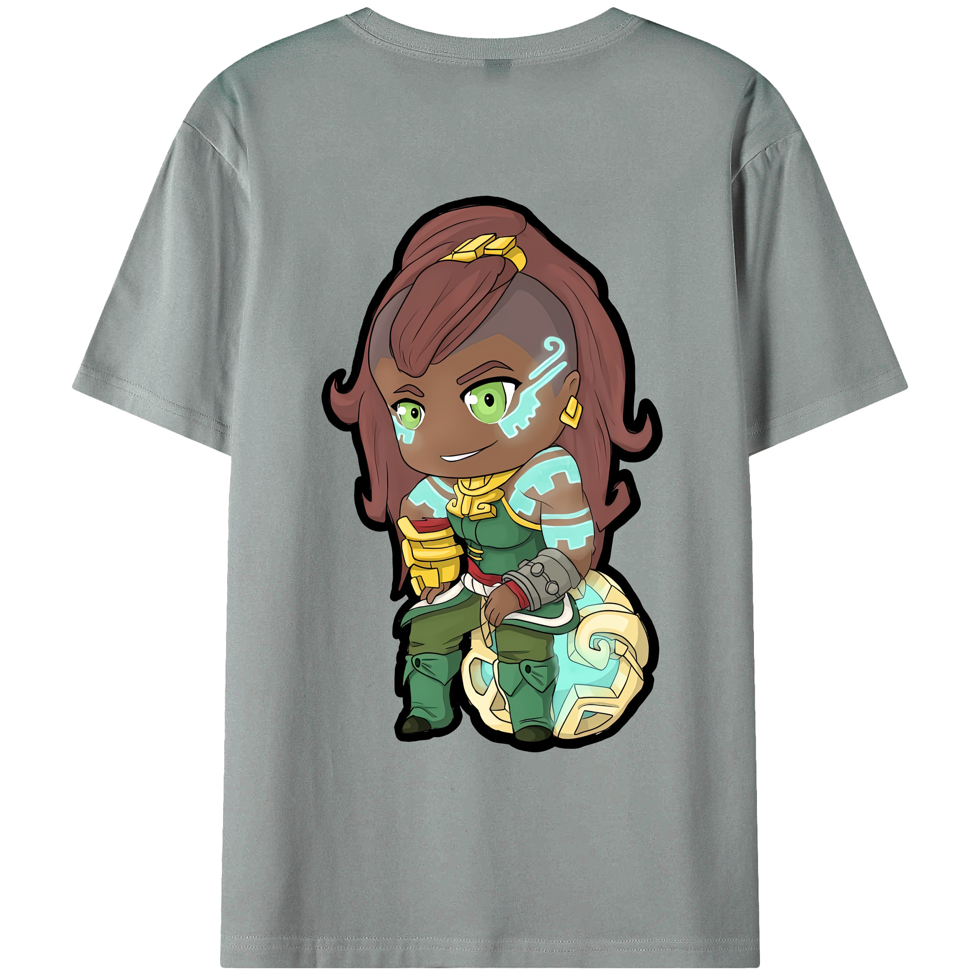 （画像用） リーグ・オブ・レジェンド League of Legends LOL 綿100％ メンズ半袖Tシャツ（バックプリント） 通気性